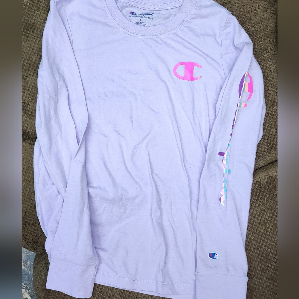 Champion Kids Long Sleeve Shirt - Light Purple